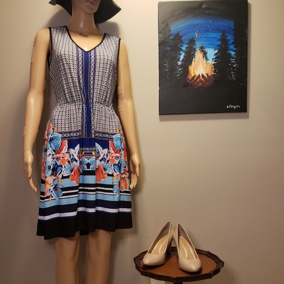 Miami Floral and Patterns Dress - Picture 1 of 6